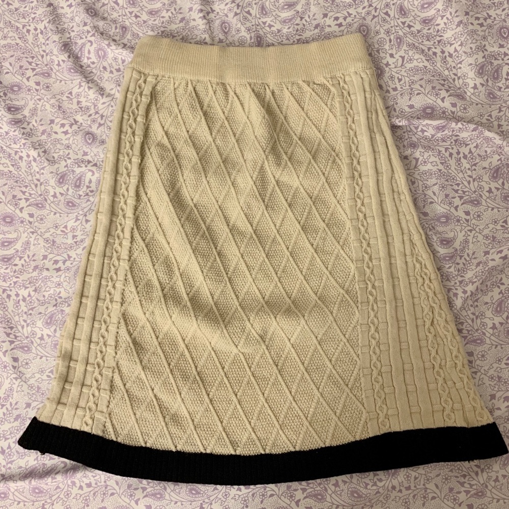 Knit high waist mini skirt